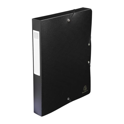Кутия за документи с ластик EXACOMPTA OpaK, 250х330х40 мм, A4, РР 700 mic, черна — Joya.bg 1