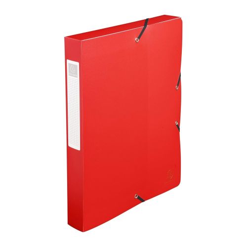 Кутия за документи с ластик EXACOMPTA OpaK, 250х330х40 мм, A4, РР 700 mic, червена — Joya.bg 1