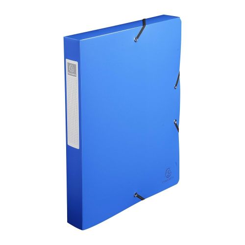 Кутия за документи с ластик EXACOMPTA OpaK, 250х330х40 мм, A4, РР 700 mic, синя — Joya.bg 1