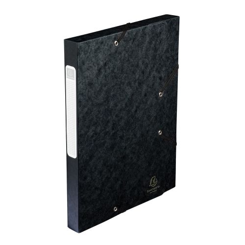 Кутия за документи с ластик EXACOMPTA Premium, 250х330х40 мм, A4, Genuine картон 600 г, черна — Joya.bg 1