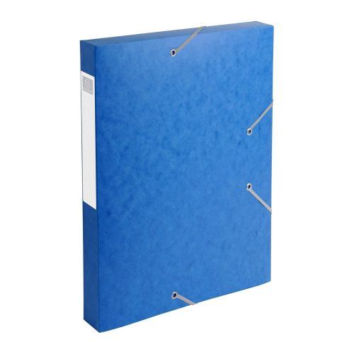 Кутия за документи с ластик EXACOMPTA Premium, 250х330х40 мм, A4, Genuine картон 600 г, синя — Joya.bg 1