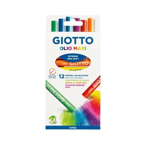 Маслени пастели GIOTTO OLIO MAXI, ф 11 мм, 70 мм, 12 цвята 1