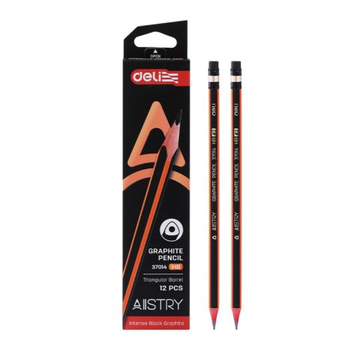 Молив с гума Deli Allstry E37014, триъгълно тяло, HB 1