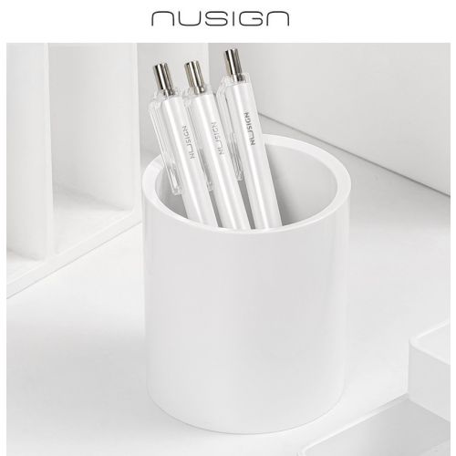 Моливник Nusign Classic, ENS023, D83х95 мм PS, бял 1