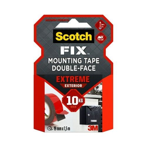 Монтажна лента Scotch-FIX™ Extreme, за външно приложение, до 10 кг, 19 мм x 1.5 м 1