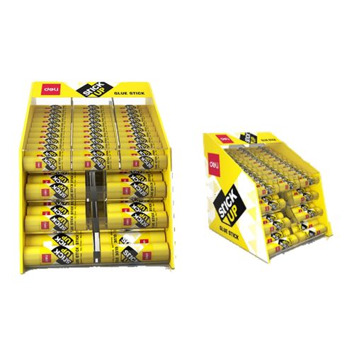 Настолен дисплей Deli STICK UP J00113, за сухи лепила, 9 отделения, акрилен, 26х28х30 см