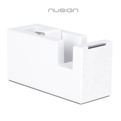 Настолен тиксодържач Nusign Classic ENS121, 114x45x59 мм, за ленти до 19 мм х 33 м, бял 1