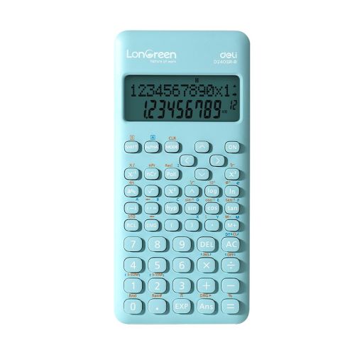 Научен калкулатор Deli LonGreen ED240-SR-R, 240 функции, 10+2 dgt, 160х74х16.4 мм, син 1