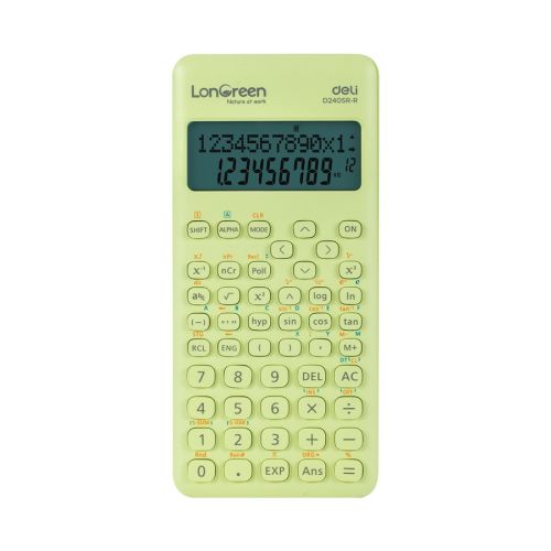 Научен калкулатор Deli LonGreen ED240-SR-R, 240 функции, 10+2 dgt, 160х74х16.4 мм, зелен 1