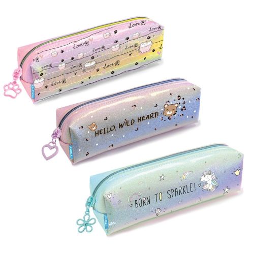 Несесер MITAMA Good Vibes Shiny, с цип, 20x5.5х7 см, асорти 3 дизайна 1