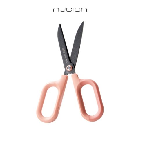 Ножица Nusign Classic EQG157, 180 мм, сиви остриета с тефлоново покритие, симетрични дръжки, розова 1