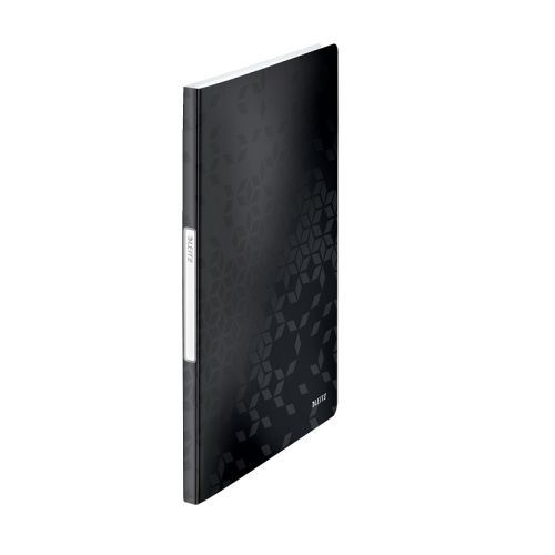 Папка с 20 джоба LEITZ WOW, A4, PP 500 mic, черна — Joya.bg