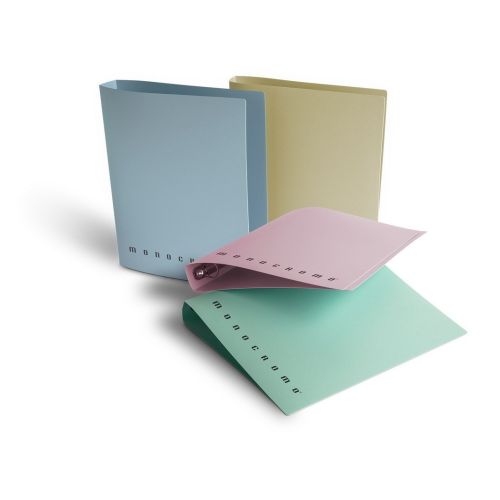Папка с 4 ринга PIGNA Monocromo Pastel, A4, 40 мм, D30 мм, РР, жълта — Joya.bg 1