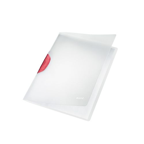 Папка с клипс LEITZ ColorClip Magic, A4, PP 500 mic, червен клип — Joya.bg 1