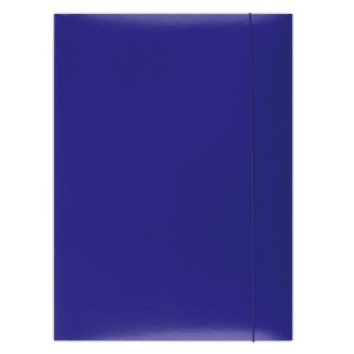 Папка с ластик и 3 капака OFFICE PRODUCTS, A4, картон 300 г с UV лак, синя — Joya.bg
