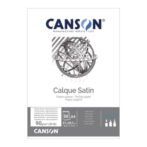 Паус хартия Canson Calque Satin, А4, 90 г, мат, кутия 50 л. — Joya.bg 1