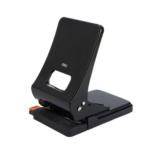 Перфоратор Deli Expert, E0143, за 45 л.(80 г), с ограничител, метален, черен 4