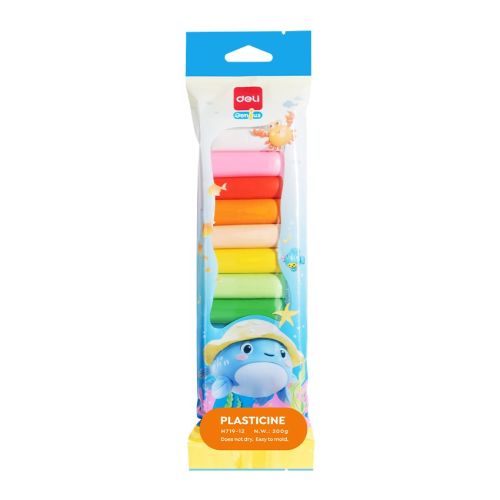 Пластилин Deli Genius EH719-12, 200 г, 12 цвята — Joya.bg 1