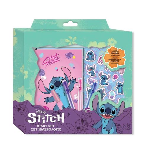 Подаръчен комплект Diakakis LILO &amp; STITCH бележник 60 стр., химикалки, стикери — Joya.bg 1