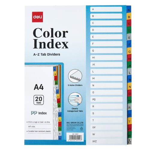 Разделител Deli Start Plus, A-Z, E38157, PP 120 mic, A4, лицева страница 1