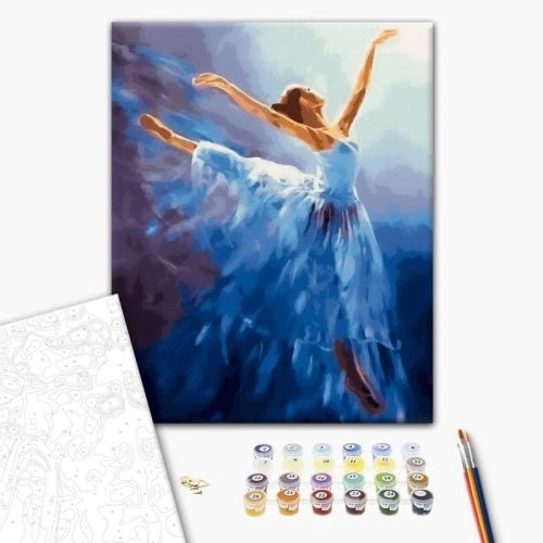 Рисуване по номера BrushMe, с подрамка, AIR BALLERINA/Балерина, 40x50 см — Joya.bg 1