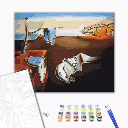 Рисуване по номера BrushMe, с подрамка, THE PERSISTENCE OF MEMORY/Салвадор Дали, 40х50 см — Joya.bg 1