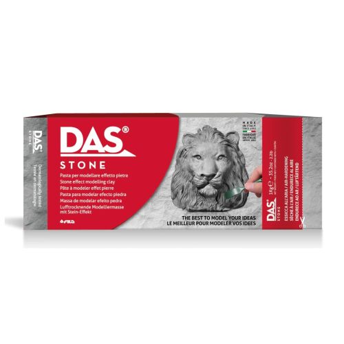 Самосъхнеща глина DAS Grey Stone, с ефект на камък, 1 кг, сива 1