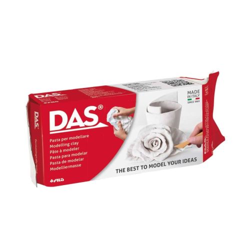 Самосъхнеща глина DAS White, 500 г, бяла 1