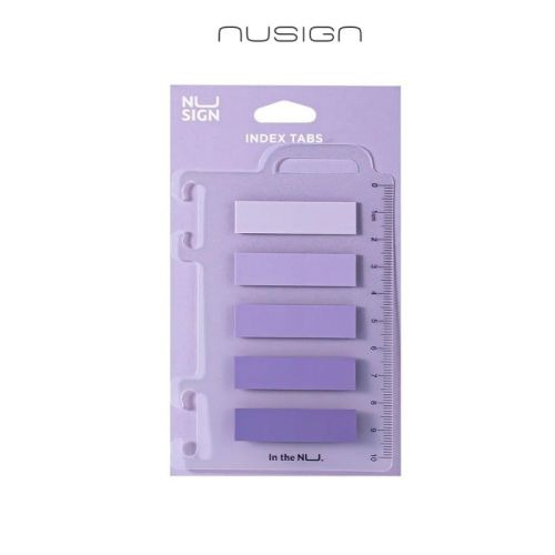 Самозалепващи индекси Nusign Classic ЕNS356, BOPP, 12х44 мм, 5х20 л., лилави 1