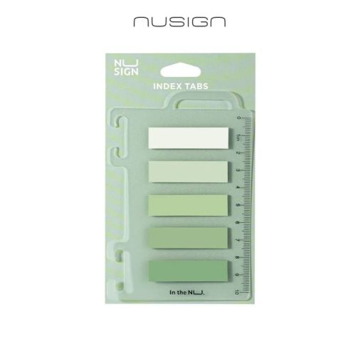 Самозалепващи индекси Nusign Classic ЕNS356, BOPP, 12х44 мм, 5х20 л., зелени 1