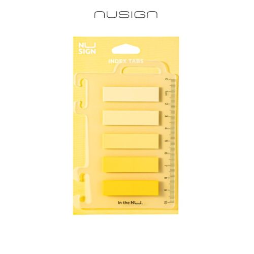 Самозалепващи индекси Nusign Classic ЕNS356, BOPP, 12х44 мм, 5х20 л., жълти 1