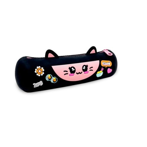 Силиконов несесер MITAMA MITAMINI Black Sushi, с цип, 22х6.5 см, черен 1