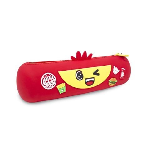 Силиконов несесер MITAMA MITAMINI Red Food, с цип 22х6.5 см, червен 1
