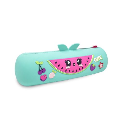 Силиконов несесер MITAMA MITAMINI Sky Fruit, с цип, 22х6.6 см, тюркоаз 1