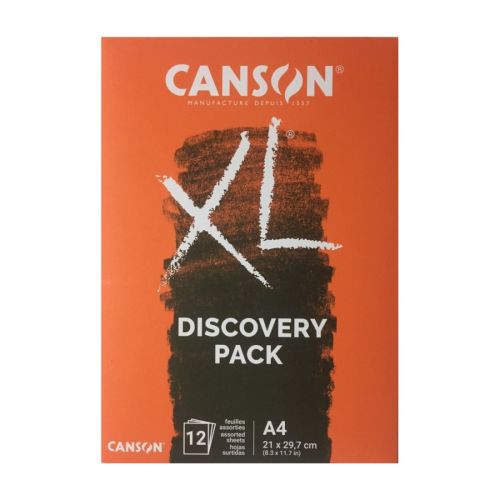 Скицник CANSON XL Pack Dessin&amp;Croquis, за сухи техники, микс хартии, A4, 12 л. — Joya.bg
