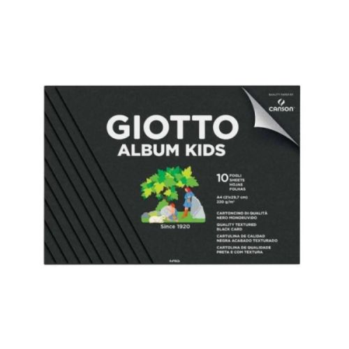 Скицник за смесени техники GIOTTO ALBUM KIDS, А4, черна Canson хартия 220 г/кв.м, 10 л. 1