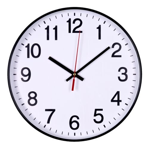 Стенен часовник OFFICE PRODUCTS, аналогов, D300х40 мм, черен