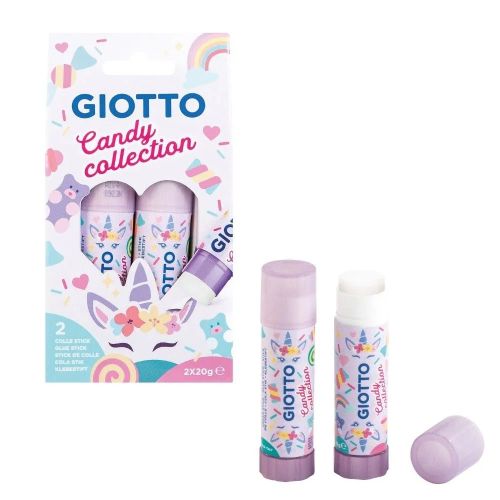 Сухо лепило GIOTTO Candy, без разтворители, 2х20 г, блистер 4