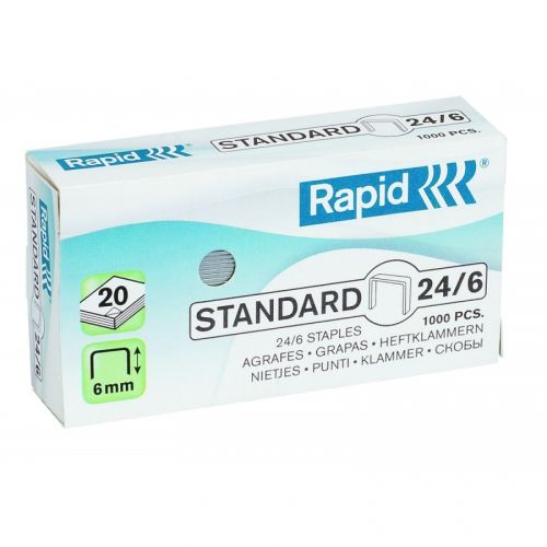 Телчета Rapid Standard, 24/6 (2-20 л.), 1000 бр. — Joya.bg