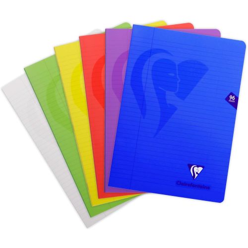 Тетрадка Clairefontaine Mimesys, А4, 210х297 мм, 48 л., линиран офсет 90 г, PP подвързия, цветна 1