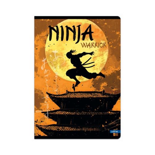 Тетрадка LASTVA Ninja Warrior, A5, 52 л., линиран офсет 80 г, корица 300 г, мат ламинат, UV лак 1