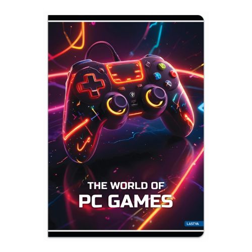 Тетрадка LASTVA PC Games, A4, 52 л., линиран офсет 80 г, корица 300 г, мат ламинат, UV лак — Joya.bg 1