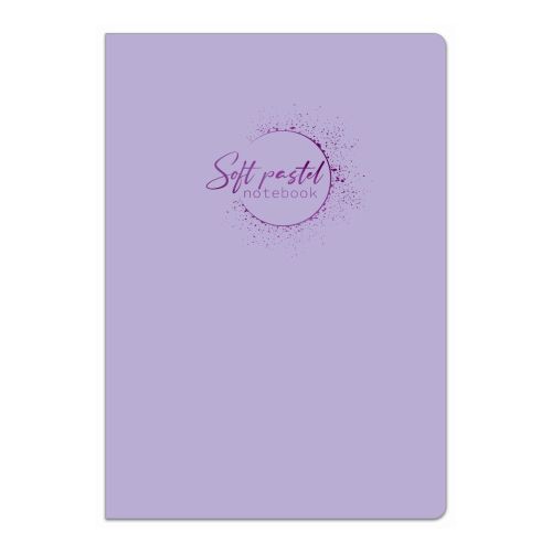 Тетрадка LASTVA Soft Pastel, A4, 52 л., линиран офсет 80 г, корица 300 г, мат ламинат, релеф 1