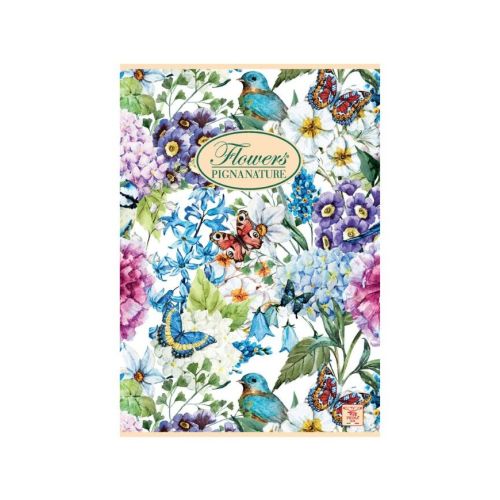 Тетрадка PIGNA Nature Flowers, А5, 42 л., рециклирана хартия, линиран офсет 80 г,корица картон 225г  1