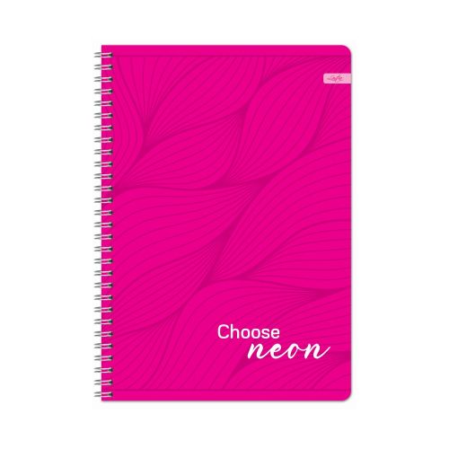 Тетрадка със спирала LASTVA NEON, A5, 60 л., м.квадр. офсет 70 г, PP корица 4