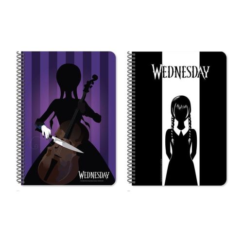 Тетрадка със спирала WEDNESDAY, А4, 60 л., линиран офсет 70 г, 2 теми, корица картон — Joya.bg 1