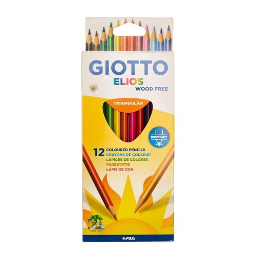 Цветни моливи GIOTTO ELIOS, триъгълно тяло, 12 цвята 1