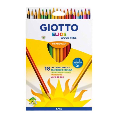 Цветни моливи GIOTTO ELIOS, триъгълно тяло, 18 цвята 1