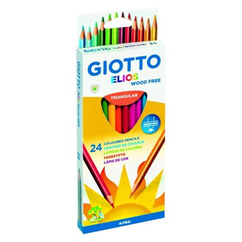 Цветни моливи GIOTTO ELIOS, триъгълно тяло, 24 цвята 3