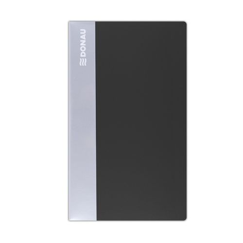 Визитник DONAU, за 480 визитки, 110x252х30 мм, РР, черен — Joya.bg
